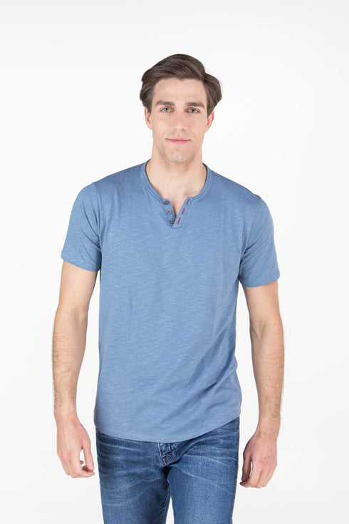 Ανδρικό T-Shirt με Λαιμό Βε Χρώμα Ραφ Restart